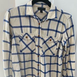 J.Crew Flannel top, size 0, GUC